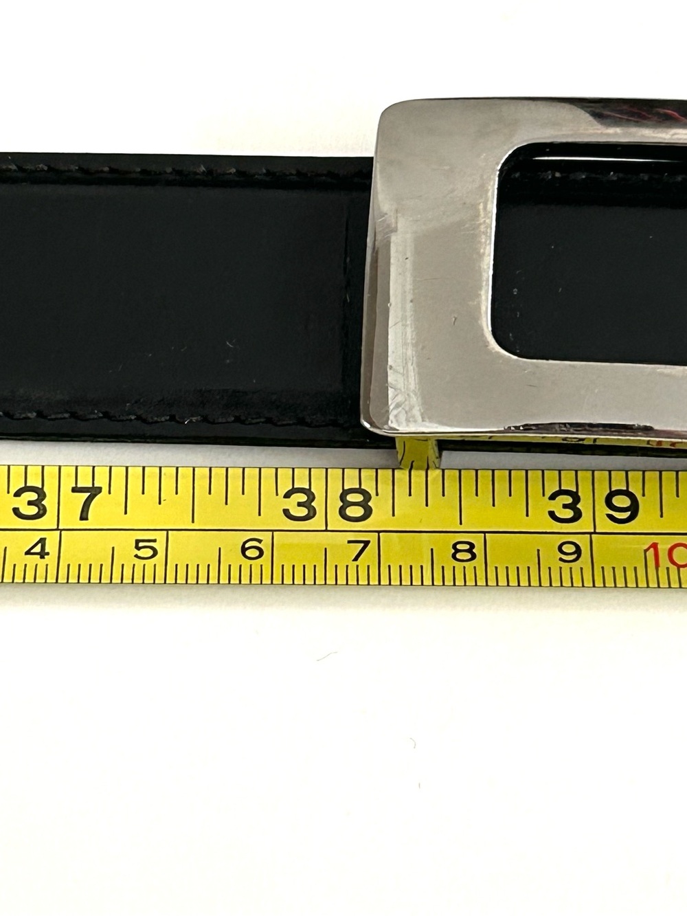 Gucci Square G Logo Buckle Leather Belt Black - Size 38 - Mens - Picture 9 of 11